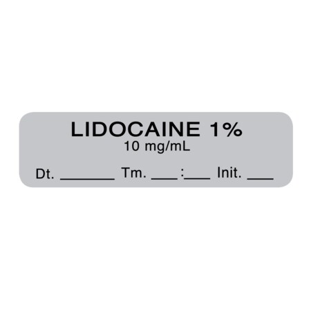Lidocaine 1% 10mg/ml 1/2 X 1-1/2 Gray W/Black